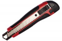 Нож КЕДР 18 мм усиленный с автофиксатором обрезиненный