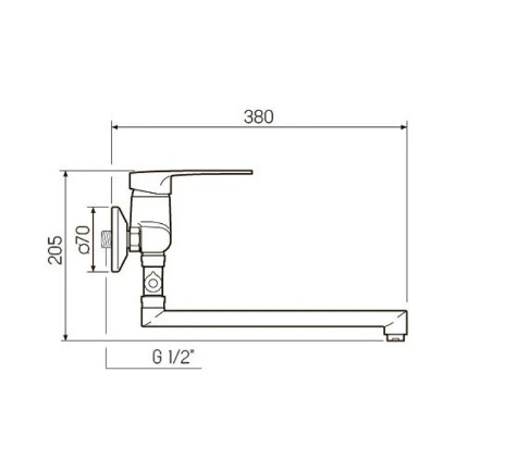 Смеситель для ванны РМС SL52-006-2 