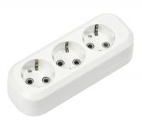 Колодка 3 гнезда 16А SMARTBUY SBE-16-3-00-Z c заземлением