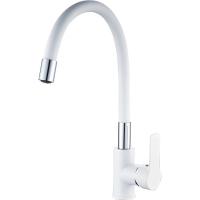 Смеситель для кухни HAIBA НВ70112-8 гибкий белый излив латунь