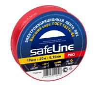 Изолента 19 мм*20 м*0,15 мм SAFELINE красная профессиональная 