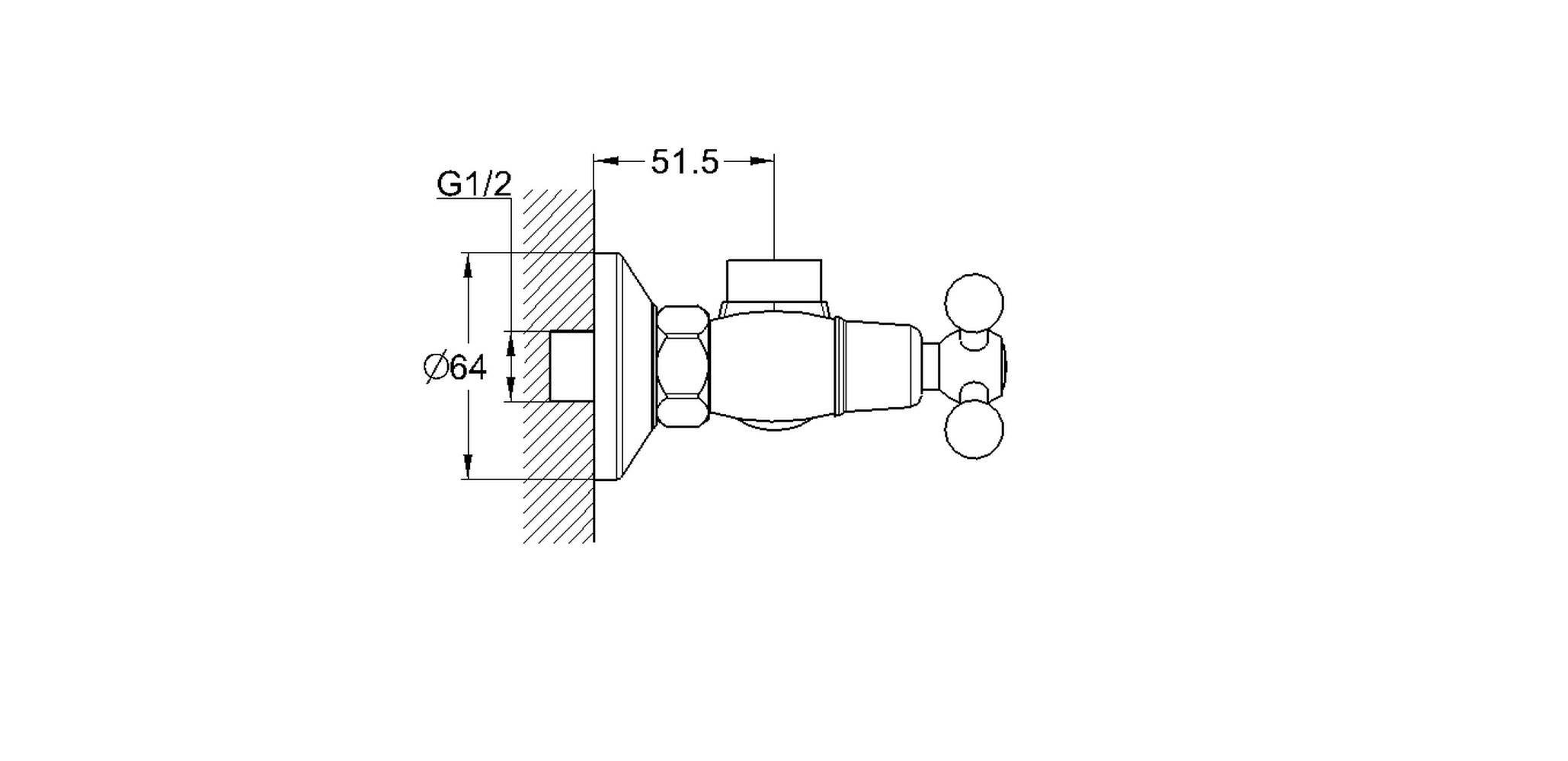 Смеситель для ванны G-lauf QTZ5-A827 двухручковвый 