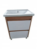 Тумба "АЙВА" КОМО 60 шимо темный с умывальником КОМО 60 