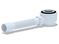 Сифон для душевого поддона 1 1/2 АниПласт E415CLS клик-кляк с гофрой