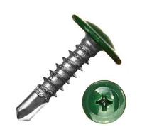 Саморез с прессшайбой 4,2*16 темно-зеленый со сверлом RAL 6005 