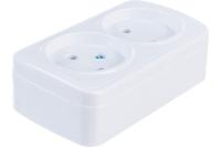 Розетка накладная двойная TDM ДАЧА 10А 1824-0009