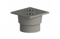 Трап TATPOLIMER 15*15 Ф110 вертикальный нержавеющая решетка 