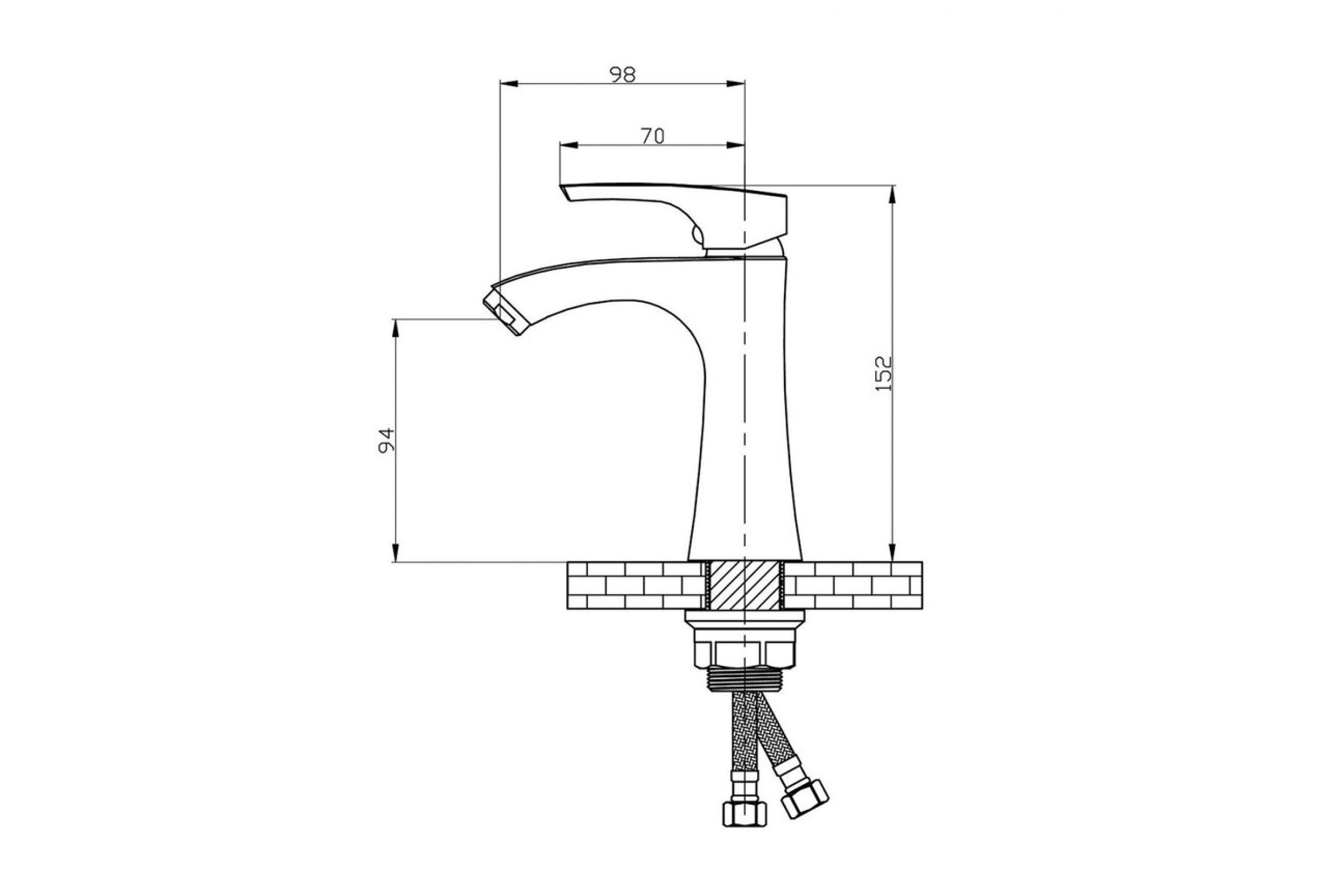 Смеситель для умывальника РМС SL126-001F 