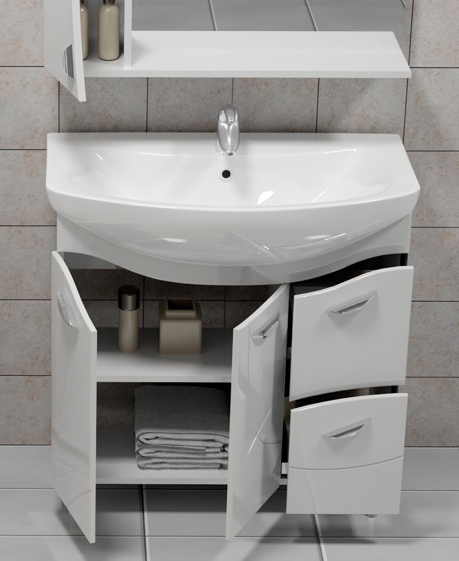 Тумба MIXLINE КЛАССИК-50 с умывальником УЮТ-50