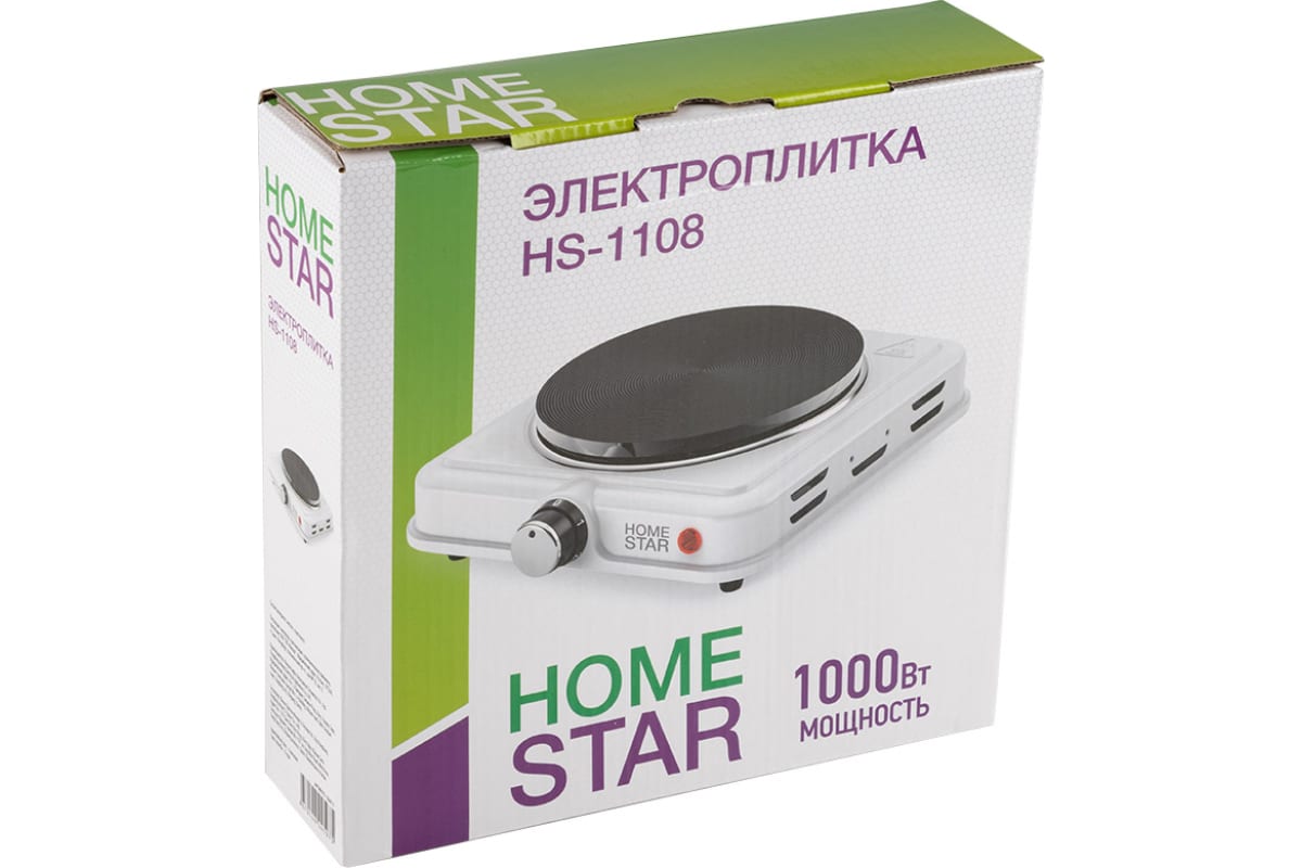 Плитка электрическая HOMESTAR HS-1108 диск 1000Вт