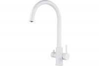 Смеситель для кухни OUTE T60203СK с подключением фильтра белый