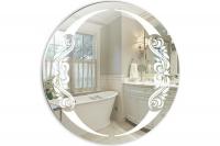 Зеркало Ф650 мм MIXLINE САНТОРИНИ пескострунный рисунок