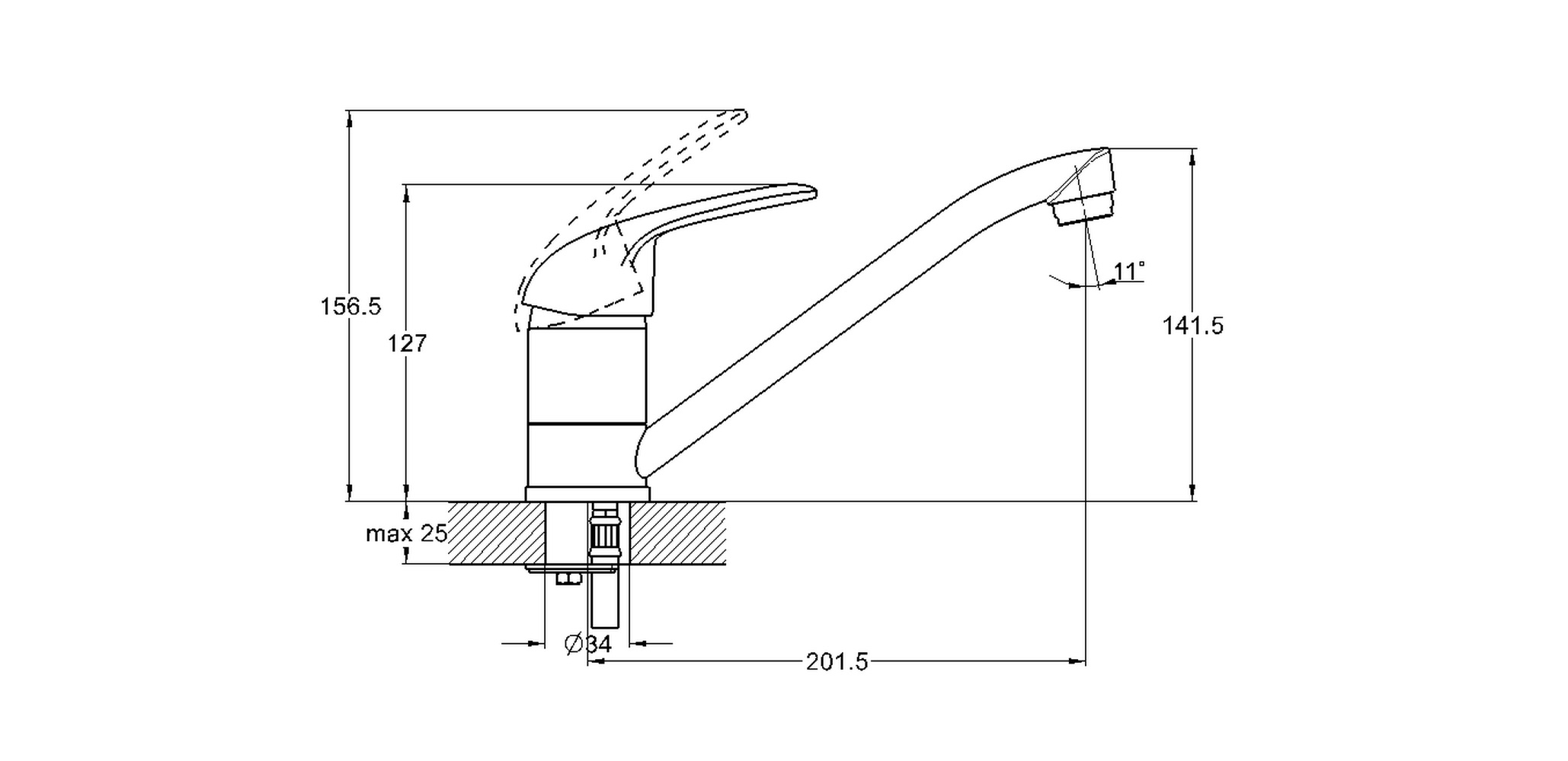 Смеситель для кухни G-lauf 4P4-A043 