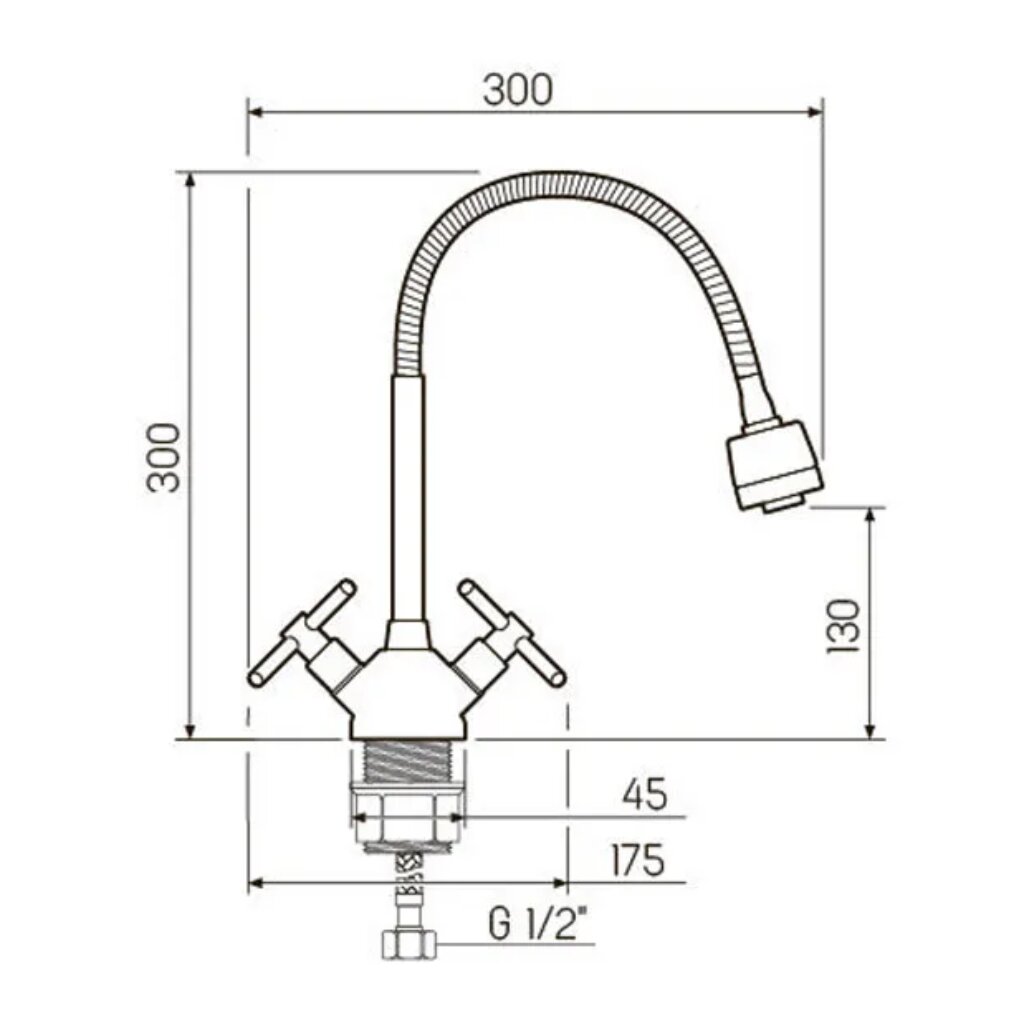 Смеситель для кухни РМС SUS124-279F