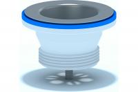 Выпуск 1 1/2 АниПласт М100 с нержавеющей решеткой 