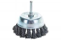 Щетка металлическая со шпилькой чашка Ф75 BARTEX крученая проволока