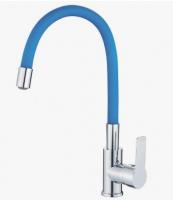 Смеситель для кухни HAIBA НВ70112-4 гибкий синий излив латунь