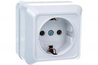 Розетка накладная одинарная UNIVersal Олимп О0028  с заземлением