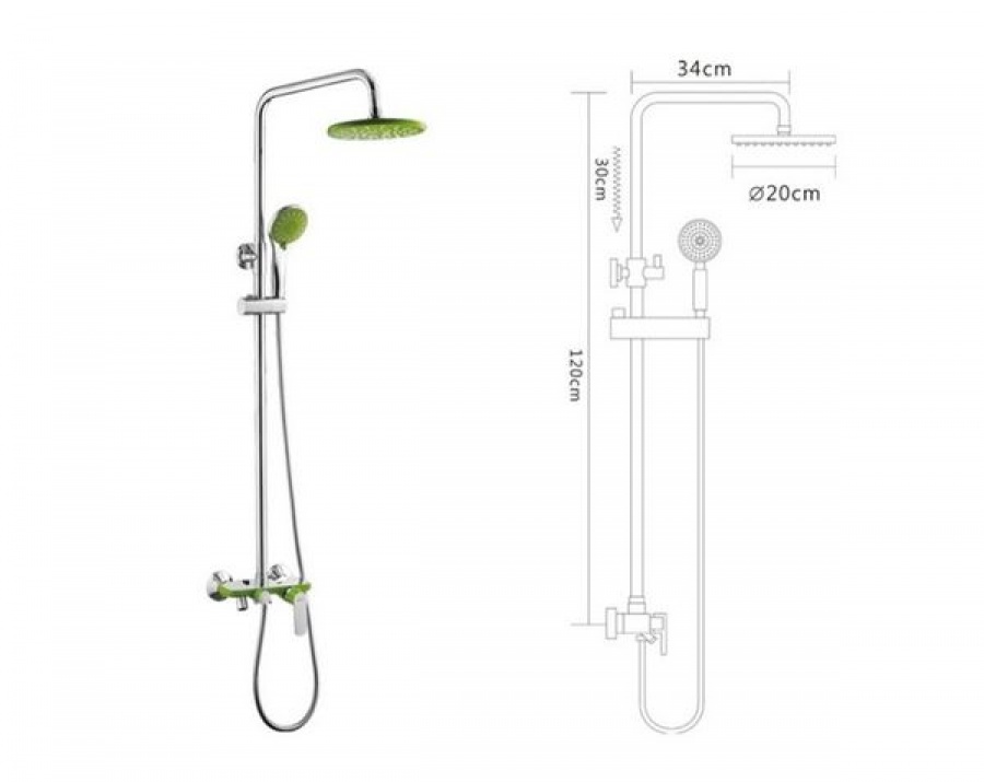 Стойка для душа со смесителем FRAP 2433