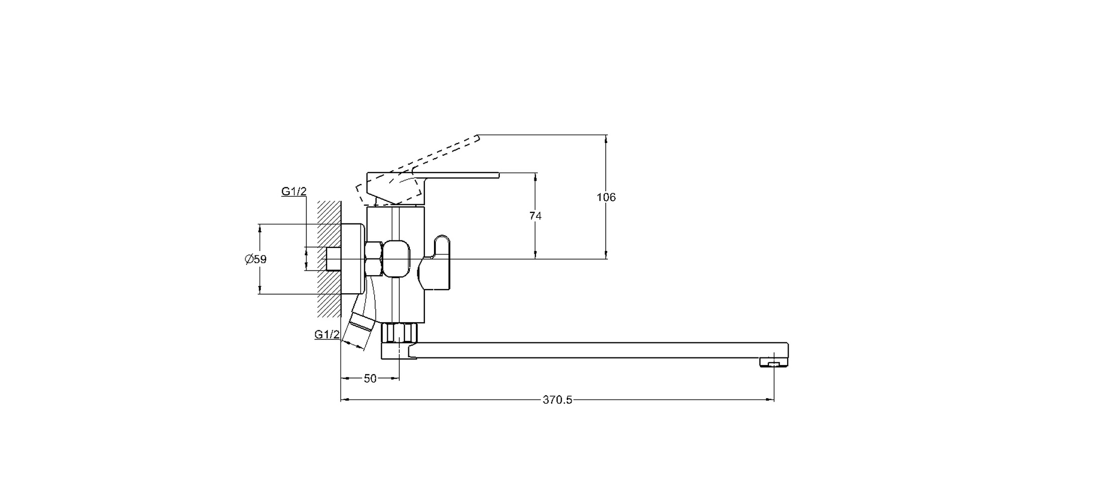 Смеситель для ванны G-lauf NOB7-A128 