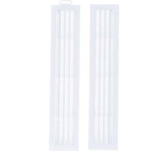 Решетка вентиляционная пластиковая переточная 450*91 2 шт Эра 4409ДП