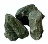 Камень ДУНИТ для бани 20 кг. коробка