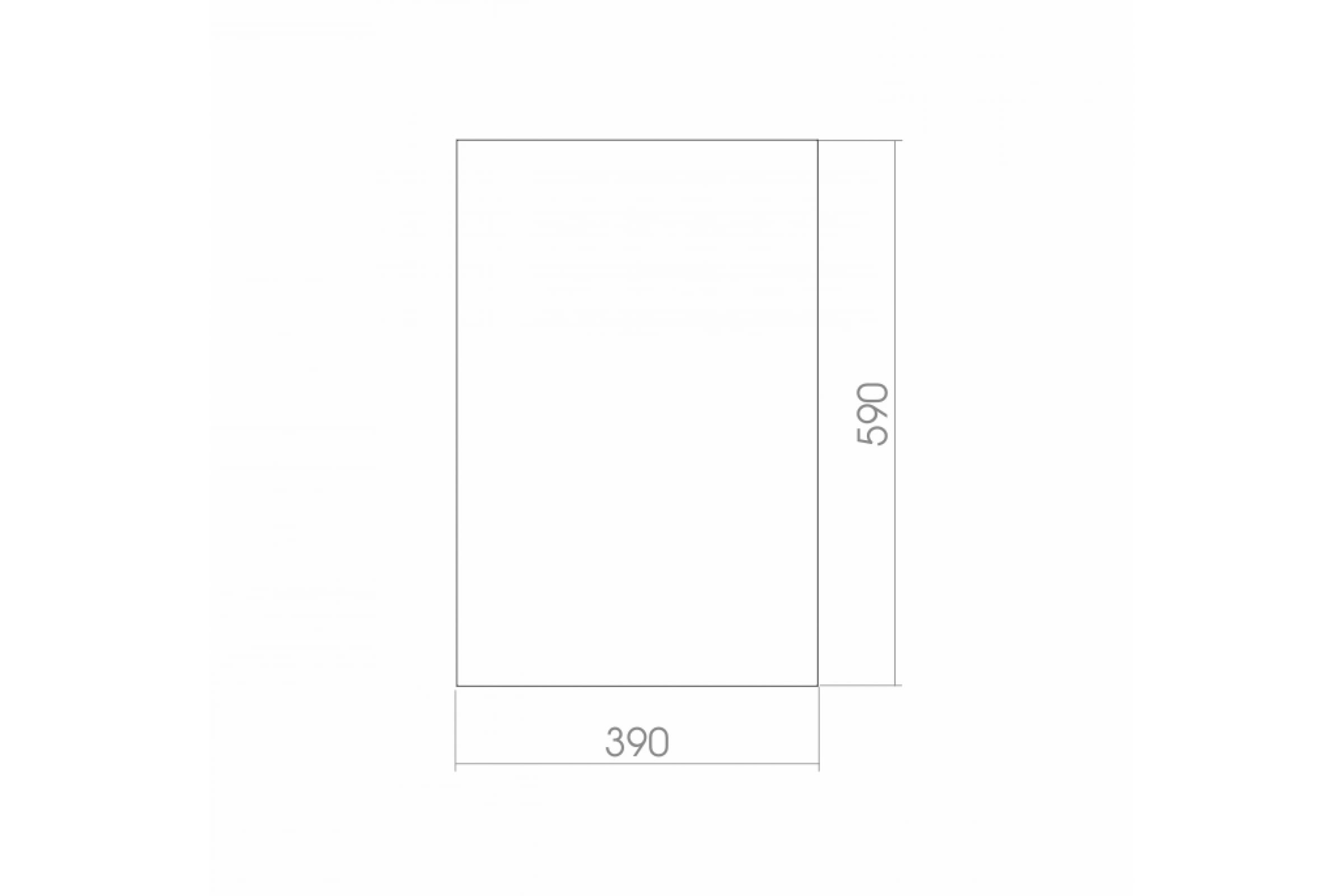 Зеркало 390*590 (ШВ) MIXLINE ПРЯМОУГОЛЬНИК