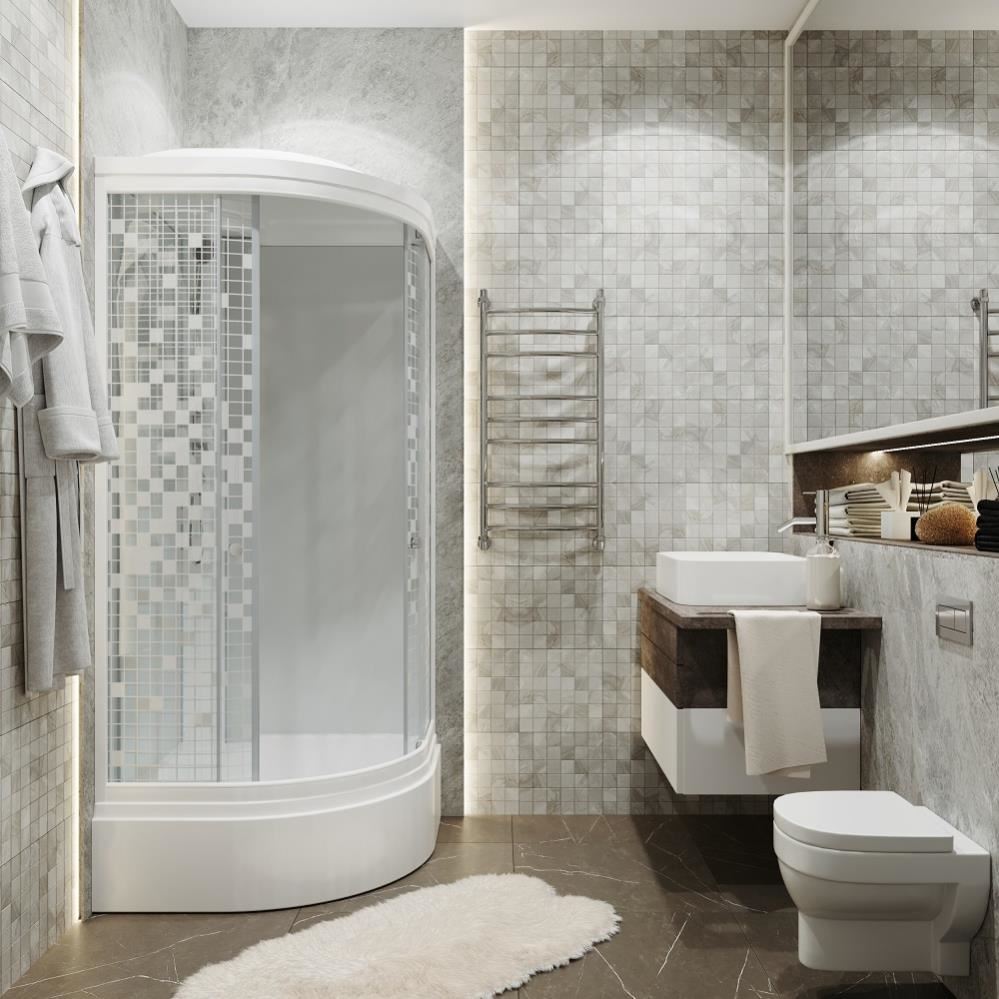 Душевая кабина 100*100 см средний поддон "Тритон"  мозаика* Душевая кабина 100*100 см средний поддон "Тритон"  мозаика*