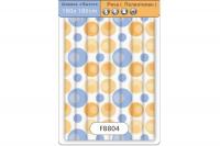 Шторка для ванной FRAP 8804 Голубые и оранжевые шары