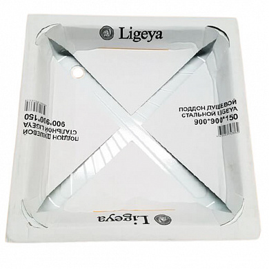 Душевой поддон стальной 90*90*15 см квадрат LIGEYA