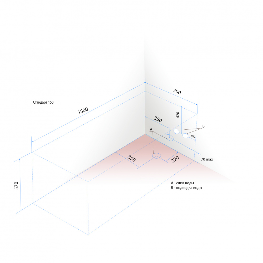 Ванна акриловая Тритон СТАНДАРТ 150 Экстра