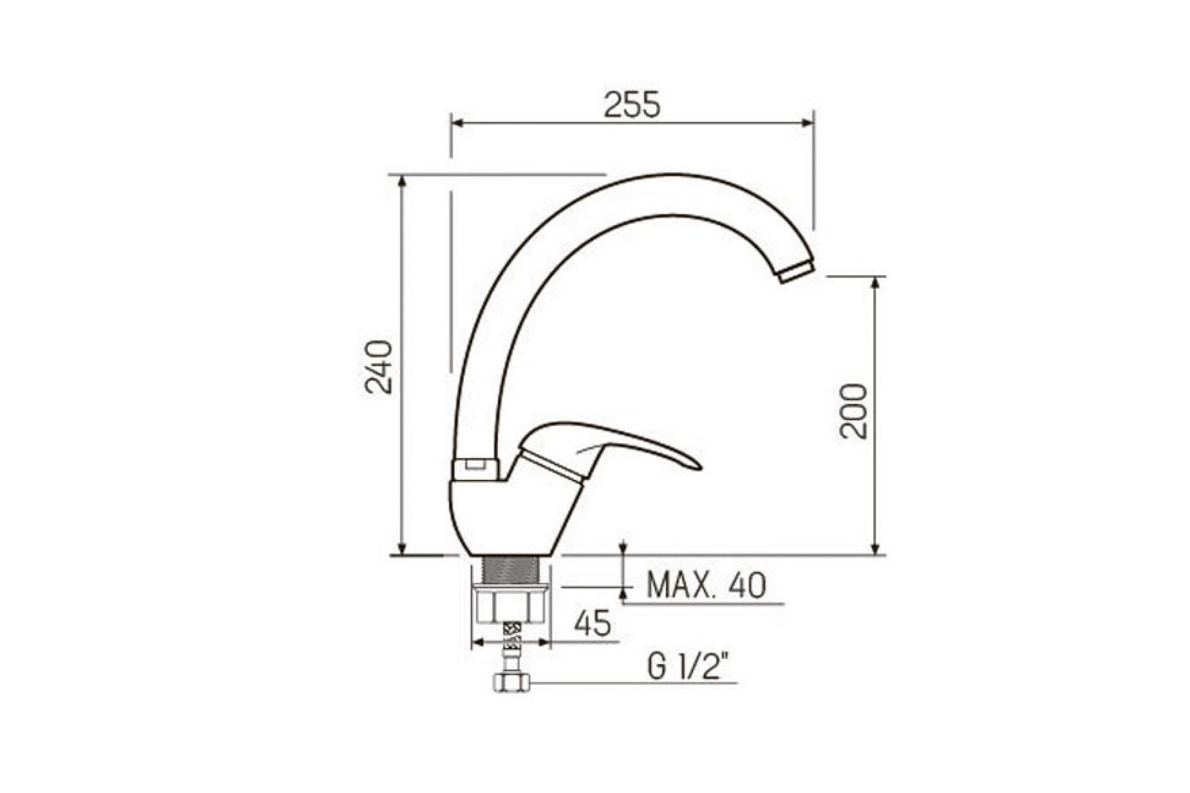 Смеситель для кухни РМС SL135W-011F 