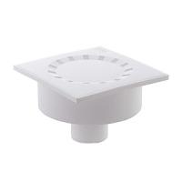 Трап РТП 15*15 Ф50 пластиковая решетка вертикальный белый 