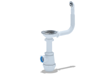 Сифон для мойки 3 1/2 АниПласт А0142 S с круглым переливом