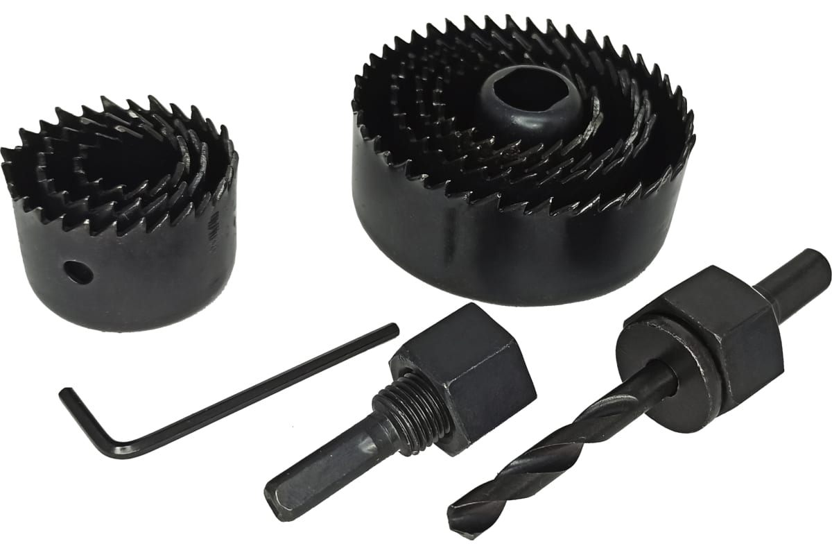 Набор коронок по дереву КРЕОСТ 19-64 мм 11 предметов