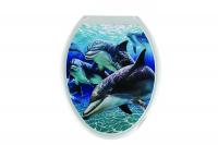 Сиденье для унитаза декор "ДЕЛЬФИН"