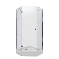 Душевое ограждение с низким поддоном Тритон Сигма-хром 90*90 пятиугольник