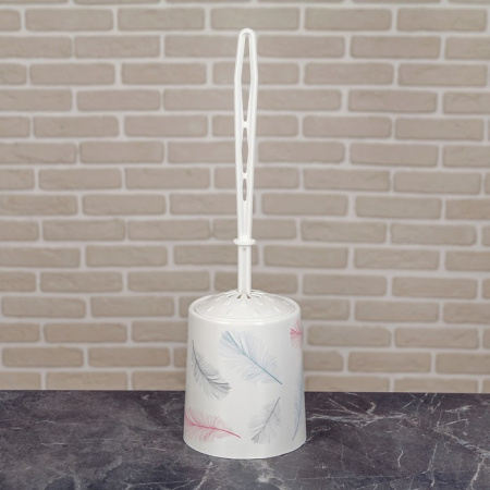 Ерш для унитаза с подставкой "ПЕРЬЯ" VIOLET