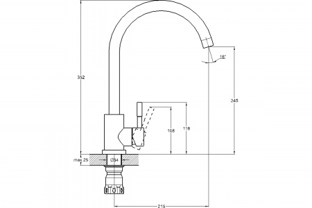Смеситель для кухни Solone EZA4-D090 