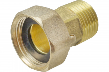 Штуцер для счетчика воды Ф1/2 латунь (пара)