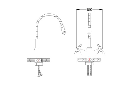 Смеситель для кухни РМС SL92GR-279F 
