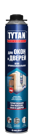 Пена монтажная TYTAN ДЛЯ ОКОН И ДВЕРЕЙ 750мл пистолет