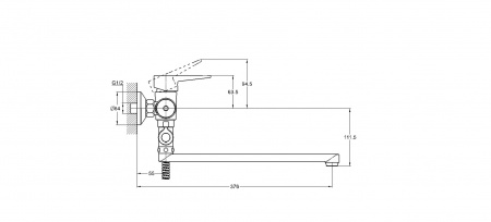 Смеситель для ванны G-lauf NUD6-A045 