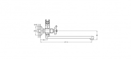 Смеситель для ванны G-lauf QFR7-С605 двухручковый 