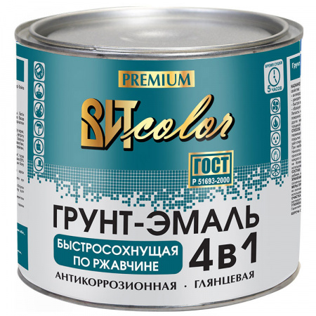 Грунт-эмаль черная 4 в 1 ВИТcolor 1,8 кг
