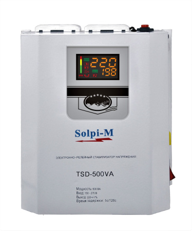 Стабилизатор напряжения SOLPI-M TSD-500BA 2 розетки