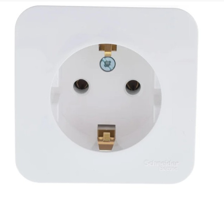 Розетка накладная одинарная 16А BLANCA BLNRA010101 c заземлением