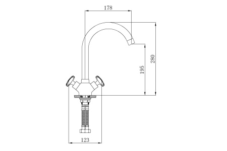 Смеситель для кухни РМС SL117-274F 