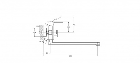 Смеситель для ванны G-lauf NEB7-A123KH сатиновый