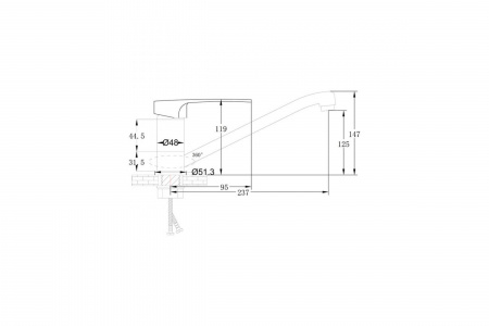 Смеситель для кухни РМС SL52-004FB-25 